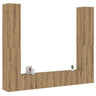 6 Piece Tv Cabinet Set Wall-Mounted Engineered Wood,  Tv Stand 80X30X30 Cm Made Of Engineered Wood,  Wall-Mounted Tv Cabinets - 2 Pcs , 30.5X30X, Made From Engineered Wood