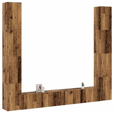 6 Piece Tv Cabinet Set Wall-Mounted Engineered Wood,  Tv Stand 80X30X30 Cm Made Of Engineered Wood,  Wall-Mounted Tv Cabinets - 2 Pcs , 30.5X30X, Made From Engineered Wood