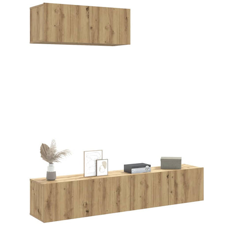 Tv Cabinets 3 Pcs Engineered Wood
