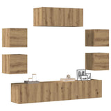 7 Piece Tv Cabinet Set Engineered Wood