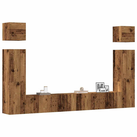 7 Piece Tv Cabinet Set Engineered Wood