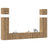7 Piece Tv Cabinet Set Engineered Wood