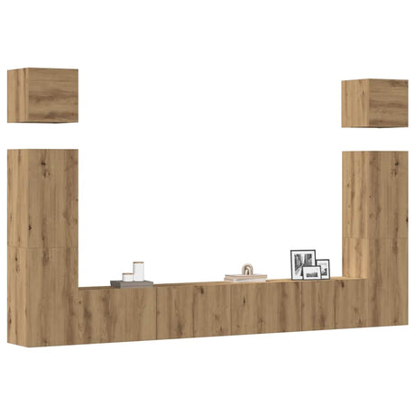 7 Piece Tv Cabinet Set Engineered Wood