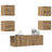 6 Piece Tv Cabinet Set Engineered Wood