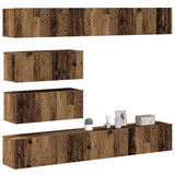 6 Piece Tv Cabinet Set Engineered Wood