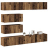 6 Piece Tv Cabinet Set Engineered Wood