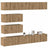 6 Piece Tv Cabinet Set Engineered Wood