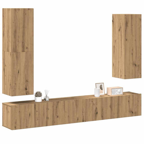 4 Piece Tv Cabinet Set Engineered Wood