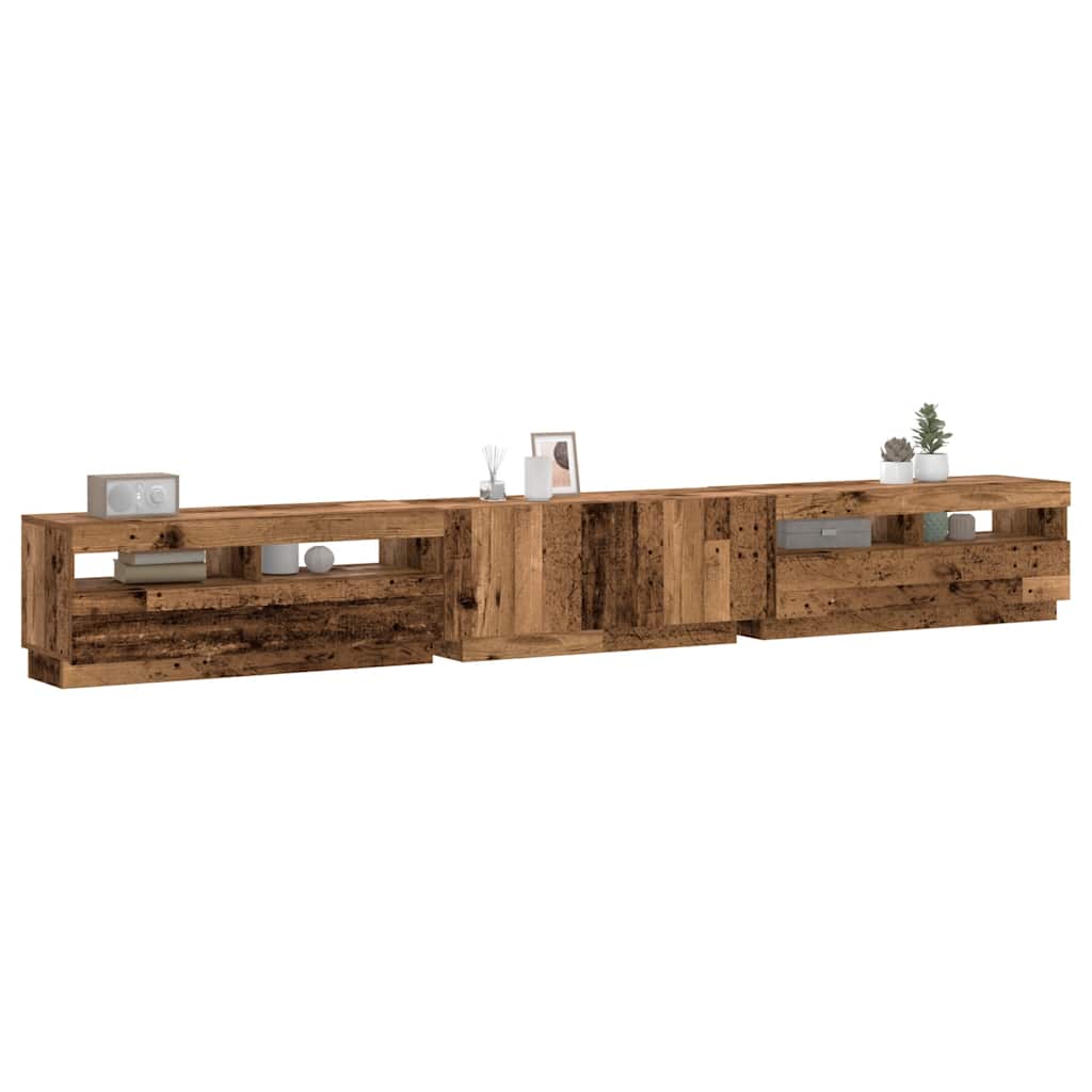 Tv Cabinet With Led Lights 300X35X40 Cm