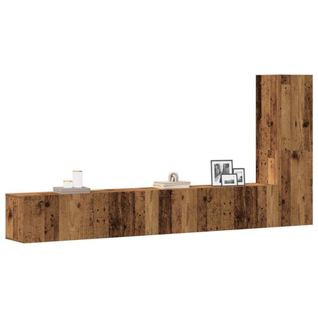 4 Piece Tv Cabinet Set Engineered Wood