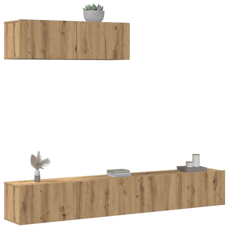 3 Piece Tv Cabinet Set Engineered Wood