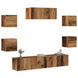 7 Piece Tv Cabinet Set Engineered Wood