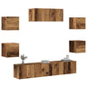 7 Piece Tv Cabinet Set Engineered Wood