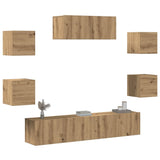 7 Piece Tv Cabinet Set Engineered Wood