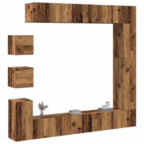 9 Piece Tv Cabinet Set Engineered Wood