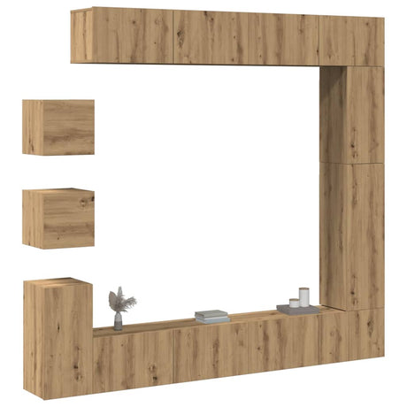 9 Piece Tv Cabinet Set Engineered Wood