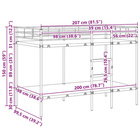 Bunk Bed Without Mattress Steel