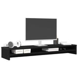 Monitor Stand Black Oak 100X24X13 Cm Engineered Wood