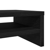 Monitor Stand Black Oak 100X24X13 Cm Engineered Wood