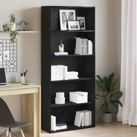 5-Tier Book Cabinet 80X30X Engineered Wood
