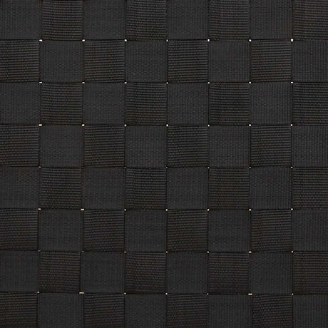 Sun Lounger With Black Woven Webbing 55X200X30 Cm Bamboo