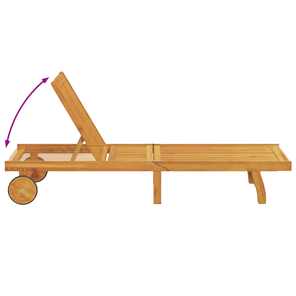 Sun Loungers 2 pcs Solid Wood Acacia