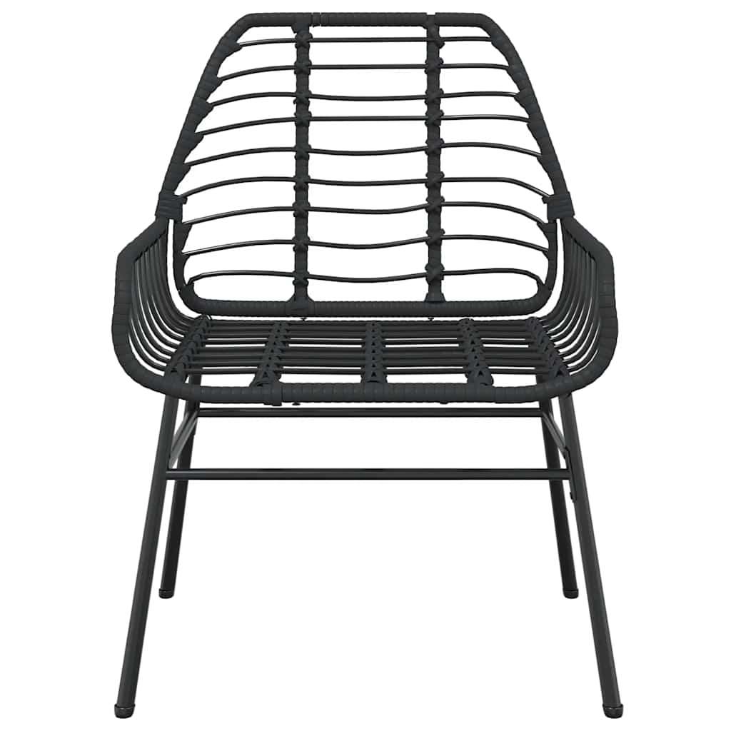 9 Piece Garden Dining Set Poly Rattan Glass