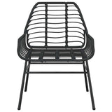 9 Piece Garden Dining Set Poly Rattan Glass