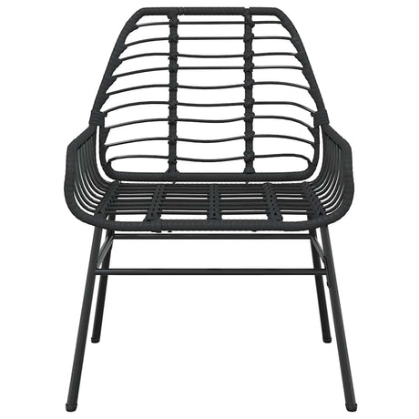 9 Piece Garden Dining Set Poly Rattan Glass