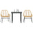 9 Piece Garden Dining Set Poly Rattan Glass