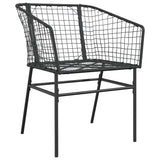 9 Piece Garden Dining Set Poly Rattan Glass