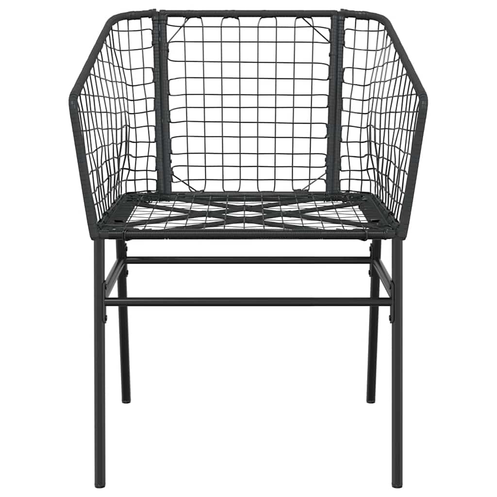 9 Piece Garden Dining Set Poly Rattan Glass