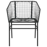 9 Piece Garden Dining Set Poly Rattan Glass