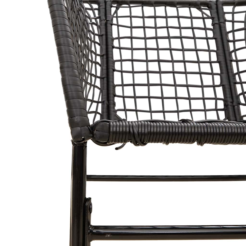 9 Piece Garden Dining Set Poly Rattan Glass