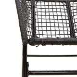 9 Piece Garden Dining Set Poly Rattan Glass