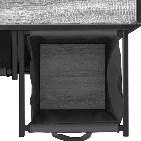 Laundry Basket 3 Compartments With Shelf