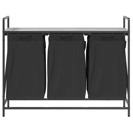 Laundry Basket 3 Compartments With Shelf