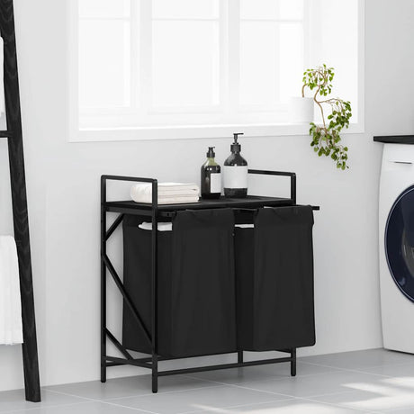 Laundry Basket 3 Compartments With Shelf
