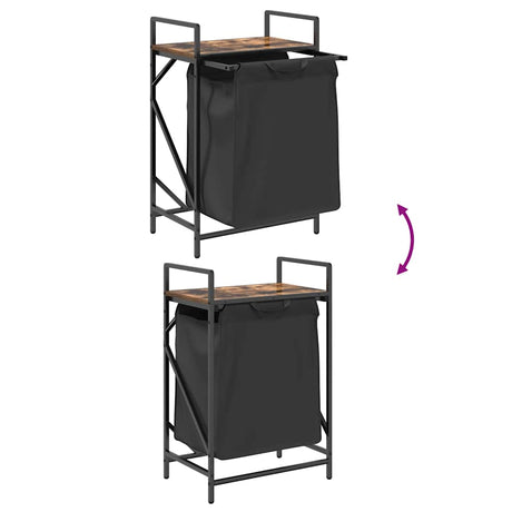 Laundry Basket 1 Compartment With Shelf