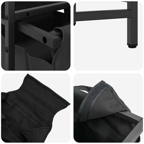 Laundry Basket 3 Compartments With Shelves