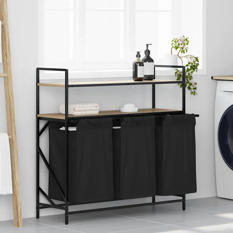 Laundry Basket 3 Compartments With Shelves