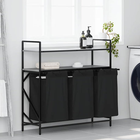 Laundry Basket 3 Compartments With Shelves
