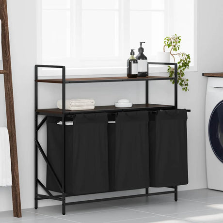 Laundry Basket 3 Compartments With Shelves