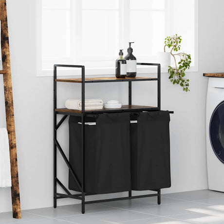 Laundry Basket 3 Compartments With Shelves