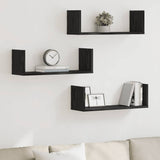 Wall Shelves 3 Pcs Engineered Wood
