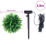 Artificial Boxwood Balls With Led Lights 2 Pcs Green