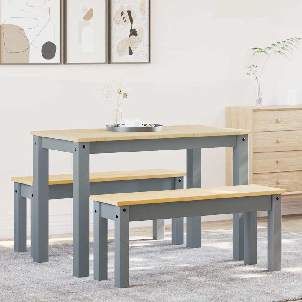 4 Piece Dining Set Panama Solid Wood Pine