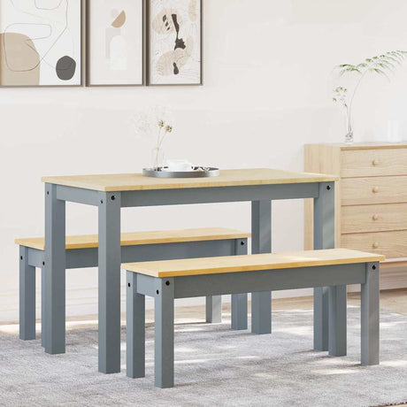 4 Piece Dining Set Panama Solid Wood Pine