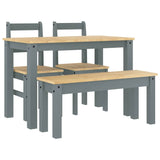 4 Piece Dining Set Panama Solid Wood Pine