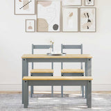 4 Piece Dining Set Panama Solid Wood Pine